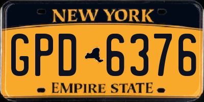 NY license plate GPD6376