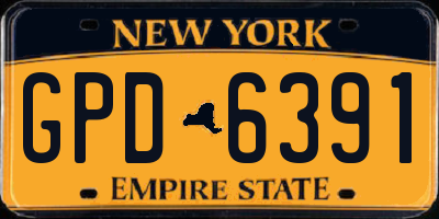 NY license plate GPD6391