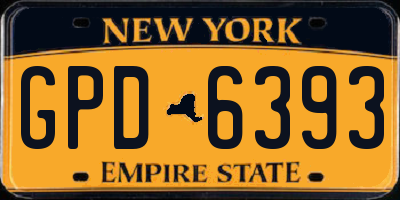 NY license plate GPD6393