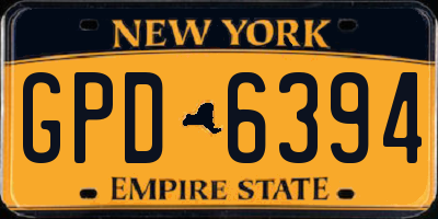 NY license plate GPD6394