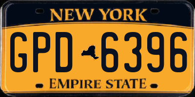 NY license plate GPD6396