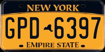 NY license plate GPD6397