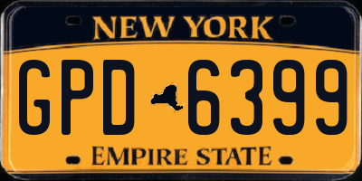 NY license plate GPD6399