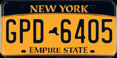 NY license plate GPD6405
