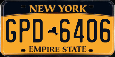NY license plate GPD6406