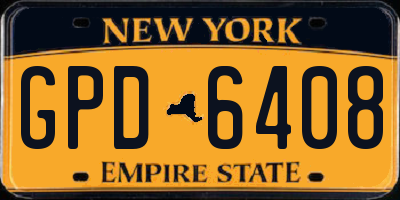 NY license plate GPD6408