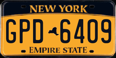 NY license plate GPD6409