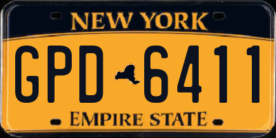 NY license plate GPD6411