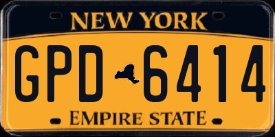 NY license plate GPD6414