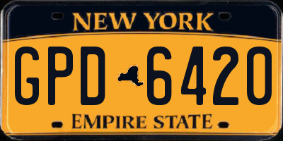 NY license plate GPD6420