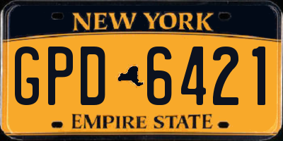 NY license plate GPD6421