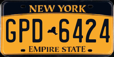 NY license plate GPD6424
