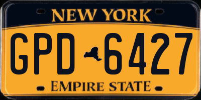 NY license plate GPD6427