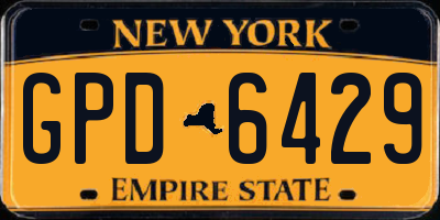 NY license plate GPD6429