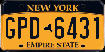 NY license plate GPD6431