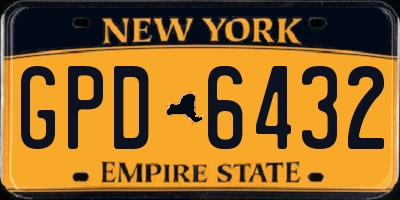 NY license plate GPD6432