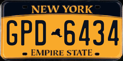 NY license plate GPD6434