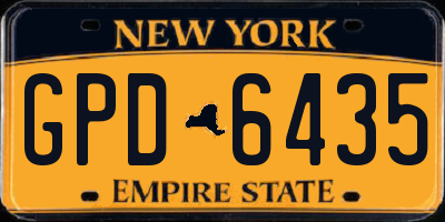 NY license plate GPD6435