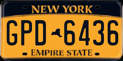 NY license plate GPD6436