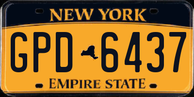 NY license plate GPD6437