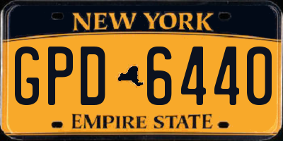 NY license plate GPD6440