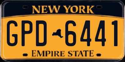 NY license plate GPD6441