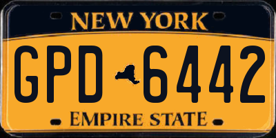 NY license plate GPD6442