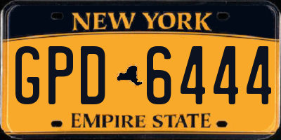 NY license plate GPD6444