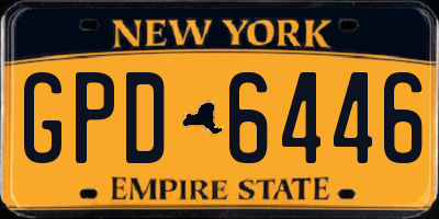 NY license plate GPD6446