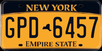 NY license plate GPD6457