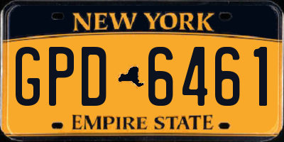 NY license plate GPD6461