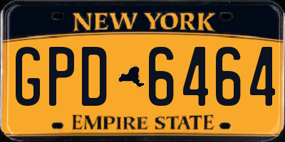 NY license plate GPD6464
