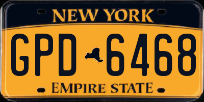 NY license plate GPD6468