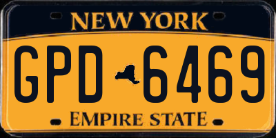 NY license plate GPD6469