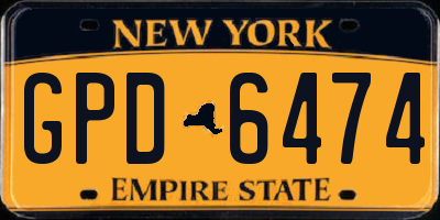 NY license plate GPD6474