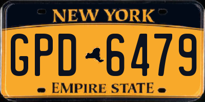 NY license plate GPD6479