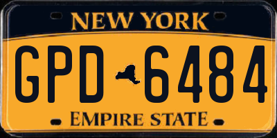 NY license plate GPD6484