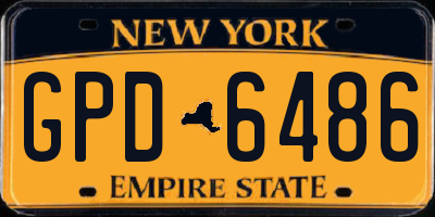 NY license plate GPD6486