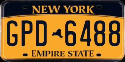 NY license plate GPD6488
