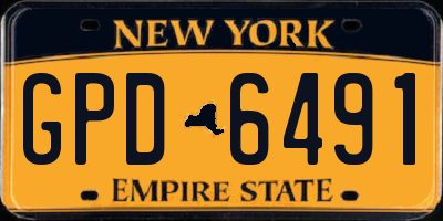 NY license plate GPD6491