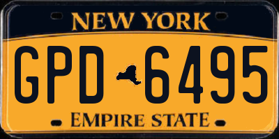 NY license plate GPD6495