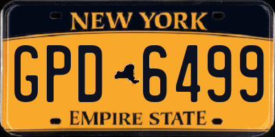 NY license plate GPD6499