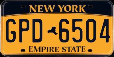 NY license plate GPD6504