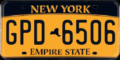 NY license plate GPD6506