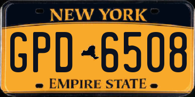 NY license plate GPD6508