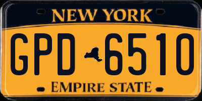NY license plate GPD6510