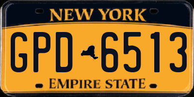 NY license plate GPD6513