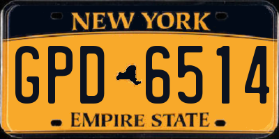 NY license plate GPD6514