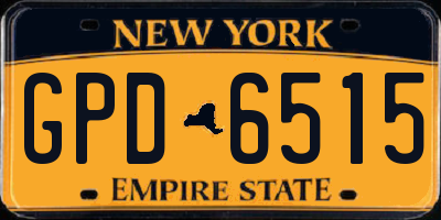 NY license plate GPD6515
