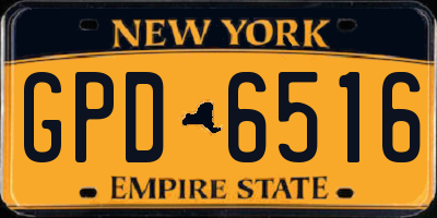 NY license plate GPD6516
